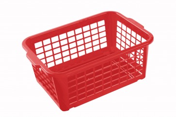 Plastový košík, střední, červený, 30x20x11 cm   POSLEDNÍ 4 KS