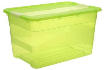 Plastový box Crystal 52 l, svieža zelený, 59,5x39,5x34 cm - POSLEDNÝ 1 KS