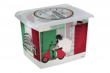Plastový box Fashion, "ITALY", 39x29x27cm POSLEDNÝ 1 KS