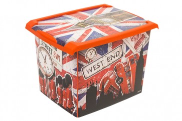 Plastový box Fashion, "LONDON", 39x29x27cm - POSLEDNÝ KUS