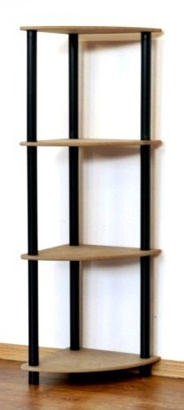 Regál rohový kombinovaný Dedal, 4 police, 108x33x33 cm