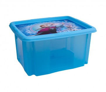 Plastový box Frozen, 24l, modrý s vekom, 41x34x22 cm POSLEDNÝ KUS