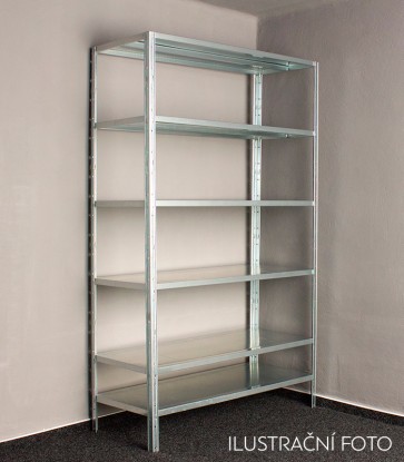 Kovový regál Idea, 9 políc, 300x100x60 cm, 120kg