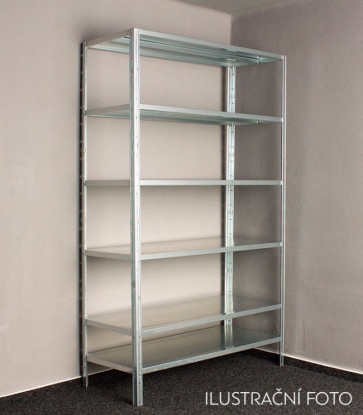 Kovový regál Idea,9 polic, 300x100x50 cm, 130kg