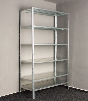 Kovový regál Idea, 6 políc, 240x120x50 cm, 120kg