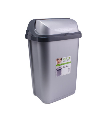 Odpadkový kôš "Roll-Top" 25 l, strieborný   POSLEDNÝ 1 KS