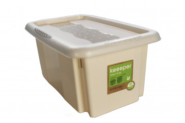 Plastový box Colours, 7 l, krémový s vekom 