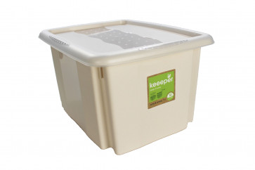 Plastový box Colours, 15 l, krémový s vekom 