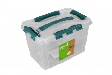 Plastový Clippy box, 15,3 l, priehľadný, 39x29x18cm - POSLEDNÝCH 6 KS