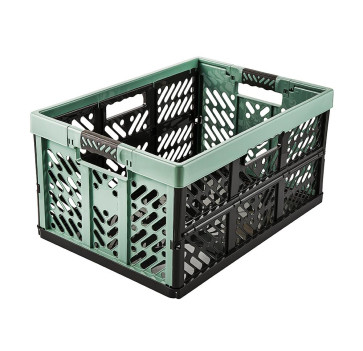 Plastový skládací box, veľký, zelený, 54x37x28 cm