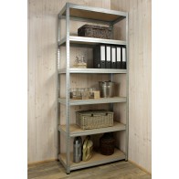 Kovový regál Helios, 6 políc, 196x100x50 cm, 175 kg