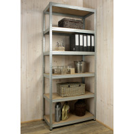 Kovový regál Helios, 6 políc, 213x100x40 cm, 175 kg