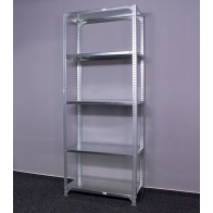Kovový regál Metal, 5 políc, 200x100x50 cm, 100 kg