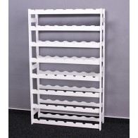 Regál na víno Raced, na 56 fliaš, Lazur - biely, 118x73x25 cm