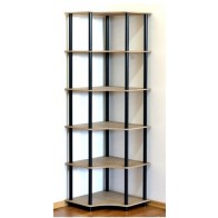 Regál rohový kombinovaný Dedal, 6 políc, 176x55x55 cm