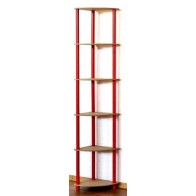 Regál rohový kombinovaný Dedal, 6 políc, 176x33x33 cm