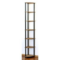 Regál rohový kombinovaný Dedal, 7 políc, 210x33x33 cm