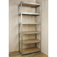 Kovový regál Helios, 6 políc, 196x120x40 cm, 175kg