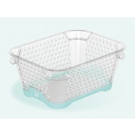 Plastový košík Jonas s protišmykovým dnom, A7, modrý, 16x12x7 cm   POSLEDNÝ 1 KS