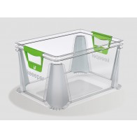 Plastový box Eurobox 20 l, priehľadný, 39x29x22 cm