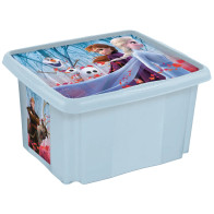 Plastový box Frozen, 15 l, svetlo modrý s vekom, 38 x 28,5 x 20,5 cm   POSLEDNÉ 2 KS
