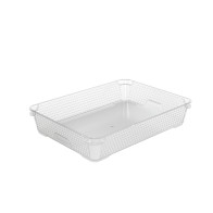 Plastový košík Mirko, A5, priehľadný, 26,5x20x7 cm