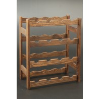 Regál na víno Rovan, na 16 fliaš, Lazur - palisander, 54x44x25 cm