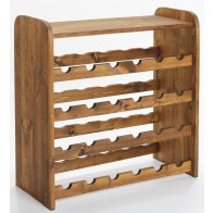Regál na víno Rubit, na 24 fliaš, odtieň Lazur - palisander, 62x63x25 cm