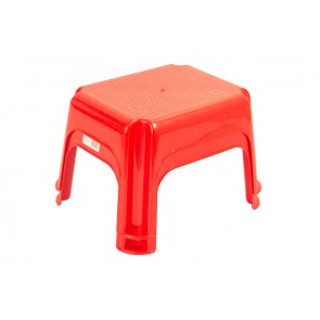 Plastový taburet červený, 36,5x30x24 cm - POSLEDNÉ 3 KS