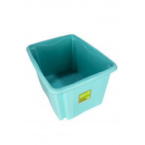 Plastový box Colours, 30 l, modrý s vrchnákom