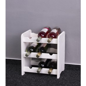 Regál na víno ​​Riccar, na 9 fliaš, odtieň Lazur - biely, 38x33x27 cm