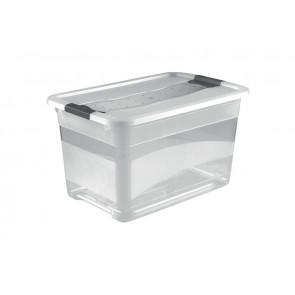 Plastový box Crystal 52 l, priehľadný, 59,5x39,5x34 cm