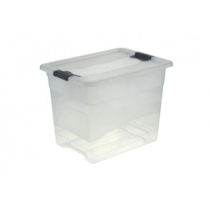 Plastový box Crystal 24 l, priehľadný, 39,5x29,5x30 cm