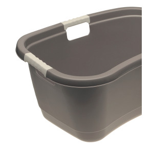 Ergonomický kôš na bielizeň s mäkkým úchytom, 49 l, sivý - POSLEDNÝ 1 KS