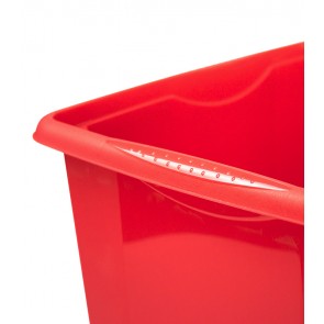 Plastový box Colours, 45l, červený s vrchnákom, 55x39,5x29,5 cm