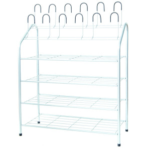 Kovový botník Compactor Harry na 18 párů bot, 69,5 x 27,5 x 88 cm   POSLEDNÍ 2 KS