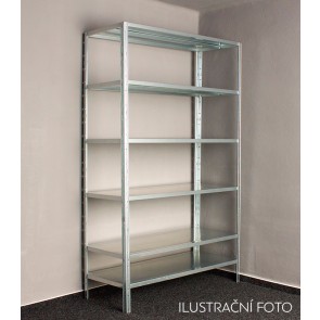 Kovový regál Idea, 7 políc, 300x100x60 cm, 120kg 