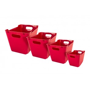 Plastový box LOFT 6 l, tmavo červený, 29,5x19x15 cm - POSLEDNÉ 2 KS