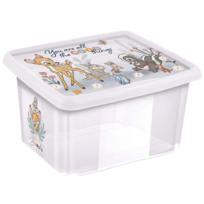 Plastový box Bambi, 45 l, priehľadný s vekom, 55,5 x 40 x 30 cm