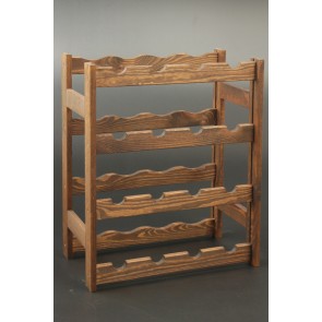 Regál na víno ​​Rovan, na 16 fliaš, Lazur - palisander, 54x44x25 cm