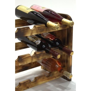Regál na víno ​​Roder, na 12 fliaš, odtieň Rustikal, 38x42x27 cm