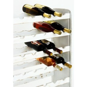 Regál na víno ​​Rutkin, na 42 fliaš, odtieň Provance - biely, 94x63x27 cm