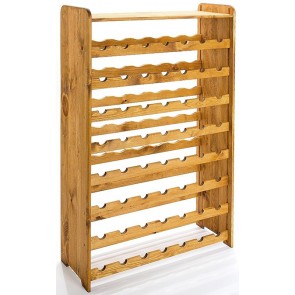 Regál na víno ​​Rack, na 56 fliaš, odtieň Lazur - gaštan, 118x72x27 cm