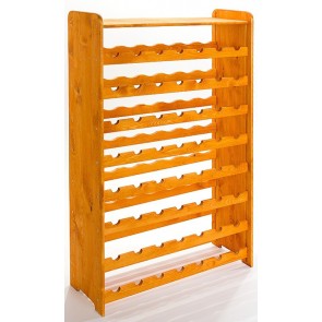 Regál na víno ​​Rack, na 56 fliaš, odtieň Lazur - mahagón, 118x72x27 cm