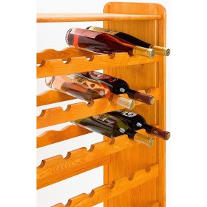 Regál na víno ​​Rack, na 56 fliaš, odtieň Lazur - mahagón, 118x72x27 cm