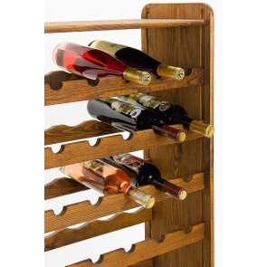 Regál na víno ​​Rack, na 56 fliaš, odtieň Lazur - palisander, 118x72x27 cm
