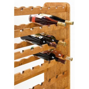 Regál na víno Racon, na 63 fliaš, odtieň Lazur - gaštan, 118x72x27 cm