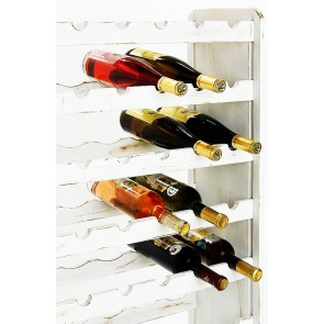 Regál na víno ​​Racon, na 63 fliaš, odtieň Provance - biely, 118x72x27 cm