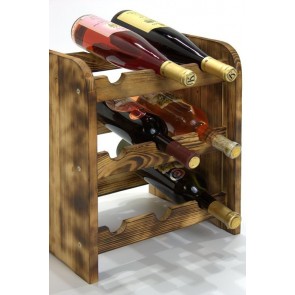 Regál na víno ​​Riccar, na 9 fliaš, odtieň Rustikal, 38x33x27 cm