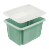 Plastový box Colours, 15l, zelený s vrchnákom